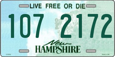 NH license plate 1072172