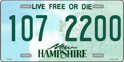 NH license plate 1072200