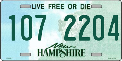 NH license plate 1072204