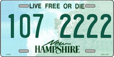 NH license plate 1072222