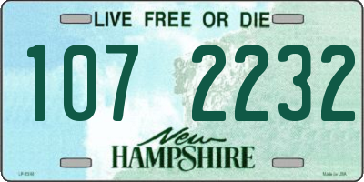 NH license plate 1072232