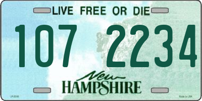 NH license plate 1072234