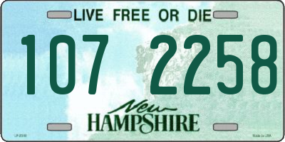 NH license plate 1072258