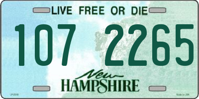 NH license plate 1072265