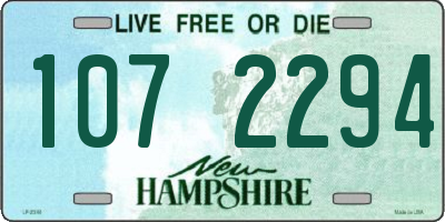 NH license plate 1072294