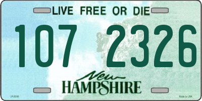 NH license plate 1072326