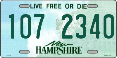NH license plate 1072340