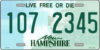 NH license plate 1072345