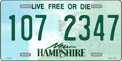 NH license plate 1072347