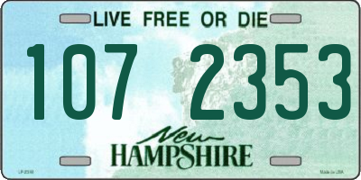 NH license plate 1072353