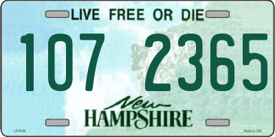 NH license plate 1072365