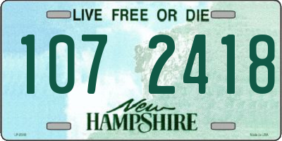 NH license plate 1072418