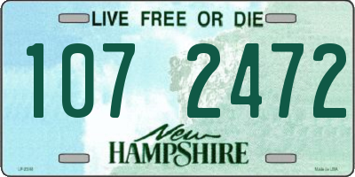 NH license plate 1072472