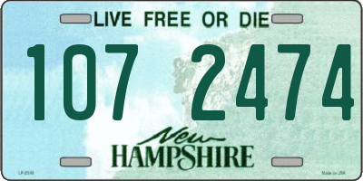 NH license plate 1072474