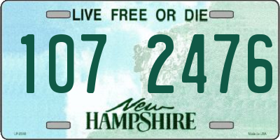 NH license plate 1072476