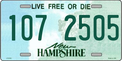 NH license plate 1072505