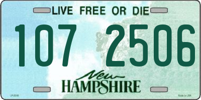 NH license plate 1072506