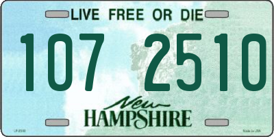 NH license plate 1072510