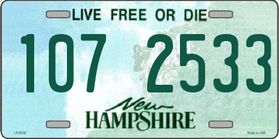 NH license plate 1072533