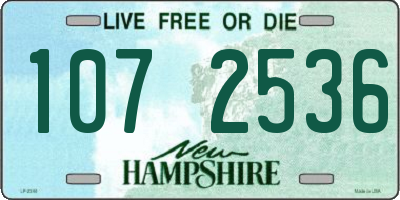 NH license plate 1072536