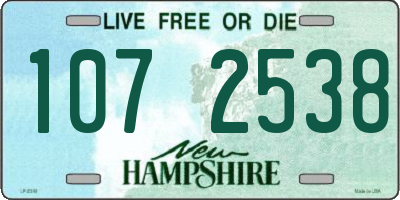 NH license plate 1072538