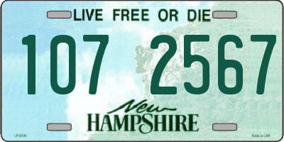 NH license plate 1072567