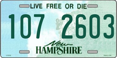 NH license plate 1072603