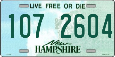 NH license plate 1072604