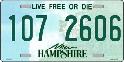 NH license plate 1072606