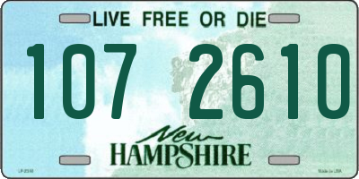 NH license plate 1072610