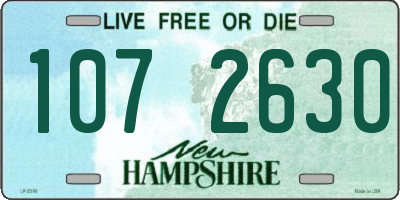 NH license plate 1072630