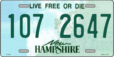 NH license plate 1072647