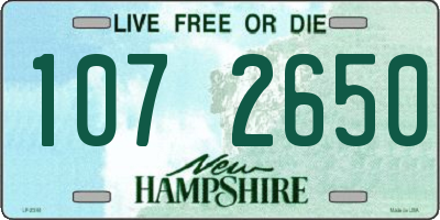 NH license plate 1072650