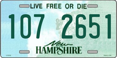 NH license plate 1072651