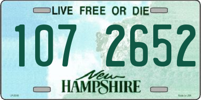 NH license plate 1072652