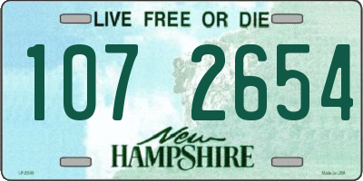 NH license plate 1072654
