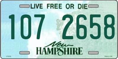 NH license plate 1072658