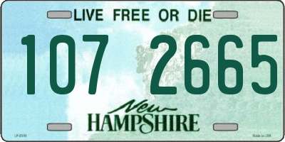 NH license plate 1072665