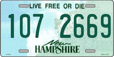 NH license plate 1072669