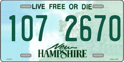 NH license plate 1072670