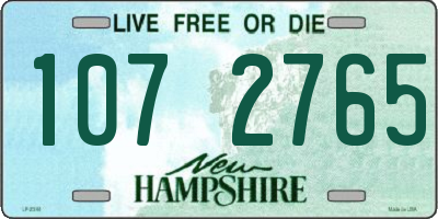 NH license plate 1072765