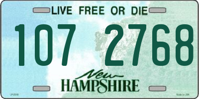 NH license plate 1072768