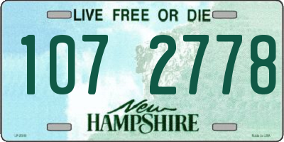 NH license plate 1072778