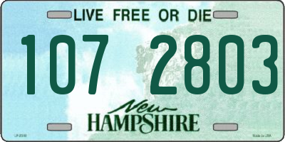 NH license plate 1072803
