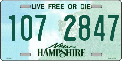 NH license plate 1072847