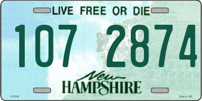 NH license plate 1072874