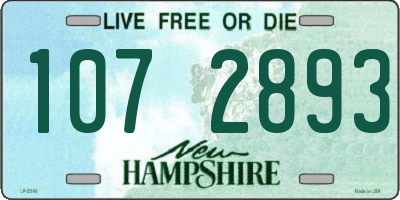 NH license plate 1072893