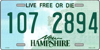 NH license plate 1072894