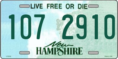 NH license plate 1072910