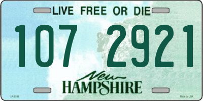 NH license plate 1072921